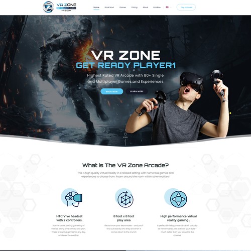 VR design with the title 'VT Zone Web Design'