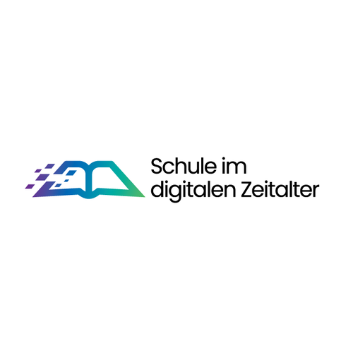 University logo with the title 'Schule im digitalen Zeitalter'