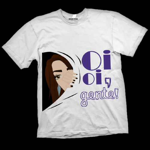 Thematic design with the title 'Print T-Shirt, for Kéfera Store. (Estampa de Camiseta para Kéfera Store).'