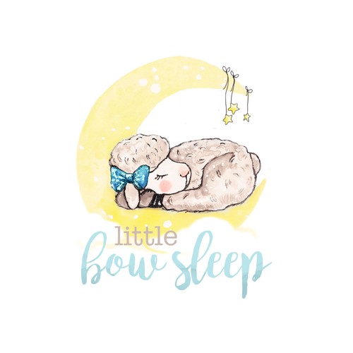 Sheep logo with the title 'Little Bow Sleep ✨🌙'