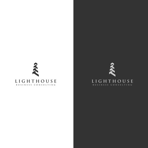 Lighthouse logo with the title 'Contemporary concept for lighthouse consulting'