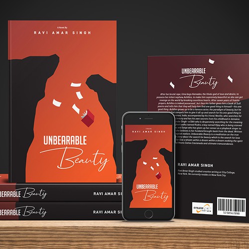 Orange book cover with the title 'Novel Cover'