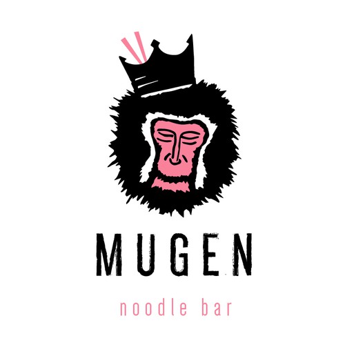 Noodle design with the title 'Mugen - noodle bar'