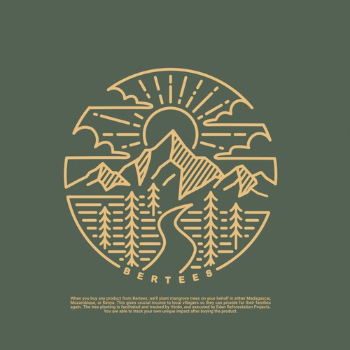 Distressed t-shirt with the title 'Bertees'