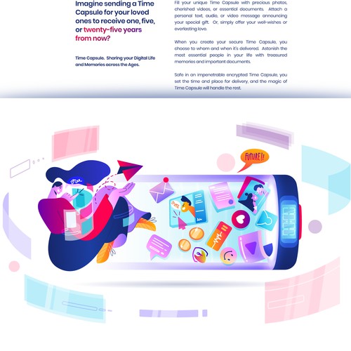 Flat design artwork with the title 'Website illustration '