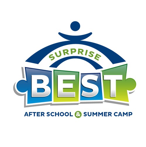 Summer camp logo with the title 'logo design for after school childcare program'