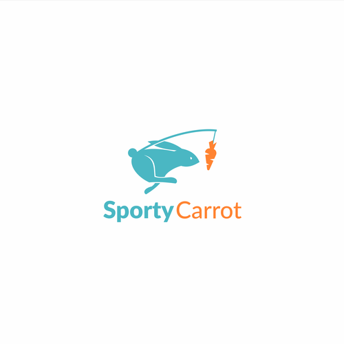 Motivational logo with the title 'Logo for Sporty Carrot'