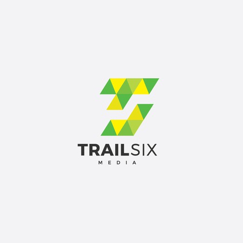Triangle logo with the title 'Geometric Logo for TrailSix Media'