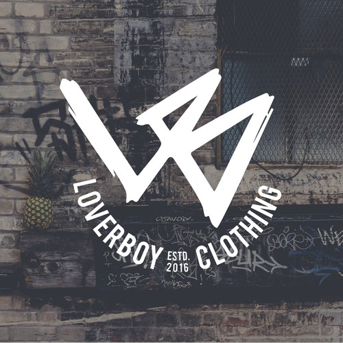 Graffiti logo with the title 'Edgy logo for clothing company'