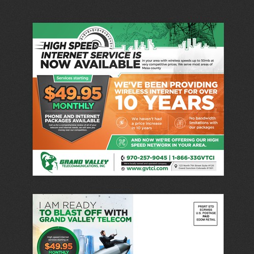 Print design with the title 'Postcard Design'