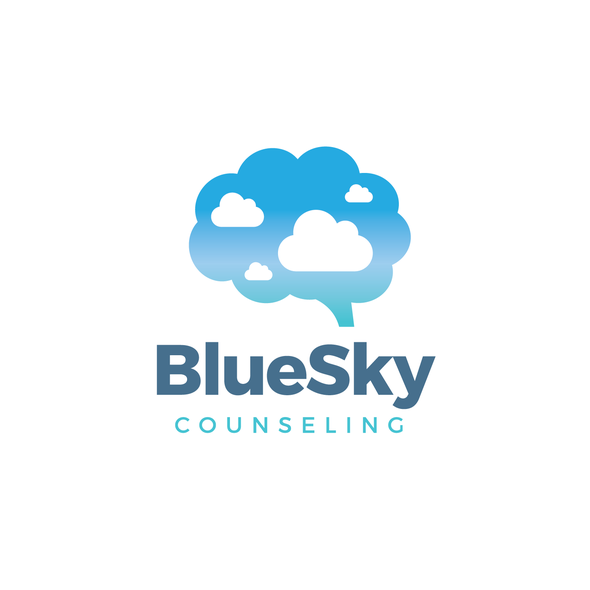 White logo with the title 'Blue Sky Logo'