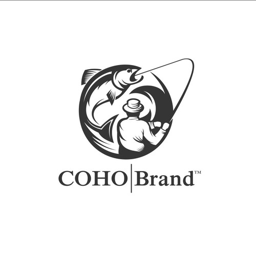Hunting design with the title 'Coho Brand'