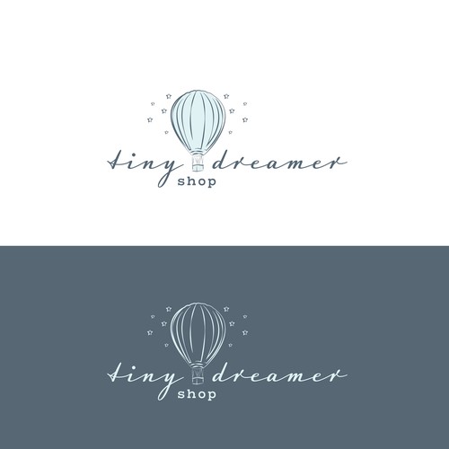 Baby boutique logo with the title 'Tiny Dreamer Shop'
