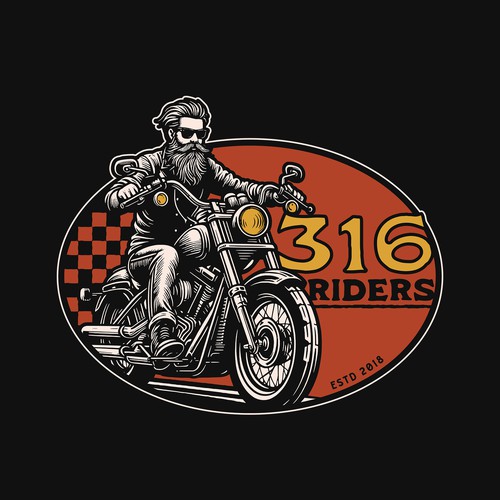 Patch design with the title '"316" Riders'