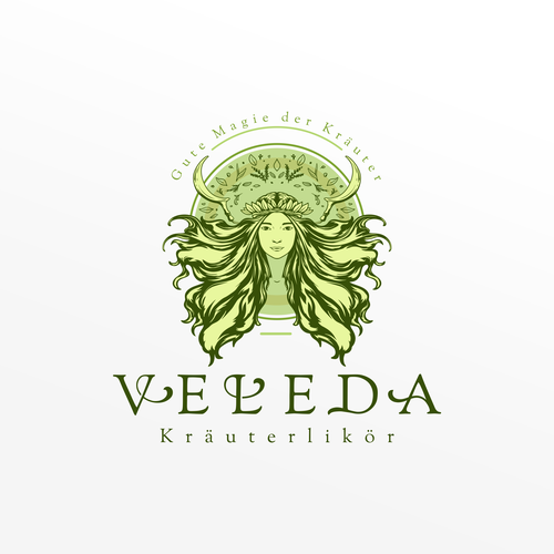 Typeface design with the title 'Logo illustration for VELEDA liquor'
