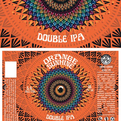 Bold Psychedelic Beer Label