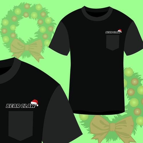 Christmas t-shirt with the title 'Bear Claw'