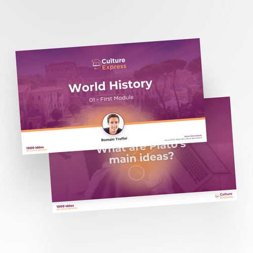 Deck design with the title 'Sexy presentation slides'