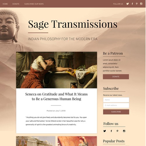 Buddha design with the title 'Indian Webdesign'