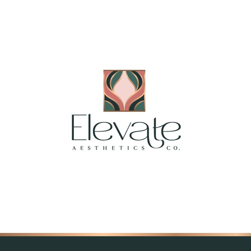 Decorative design with the title 'Elevate Aesthetics Co.'
