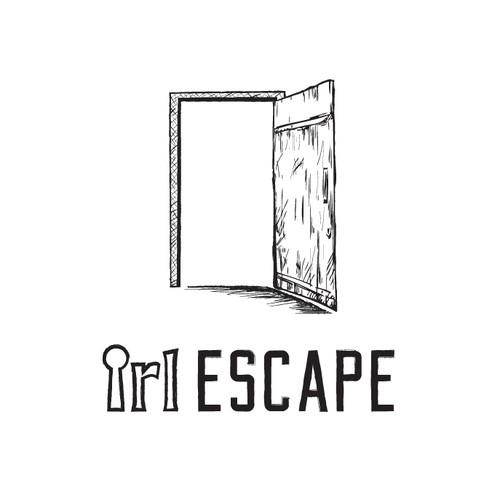 Escape room logo with the title 'Irl Escape'