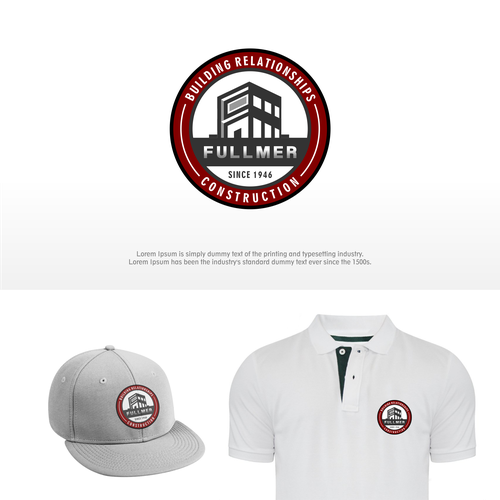 Construction company logo with the title 'Fullmer Construction Logo'