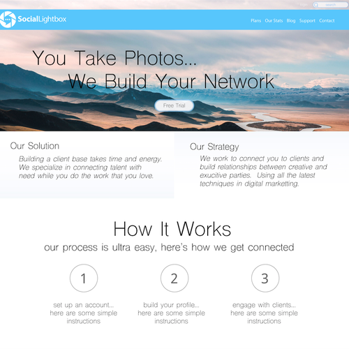 User-friendly website with the title 'UX design for photography services site'