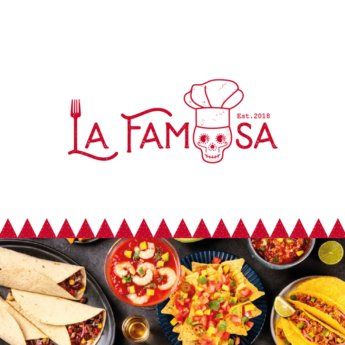 Mexican logo with the title 'La famosa'