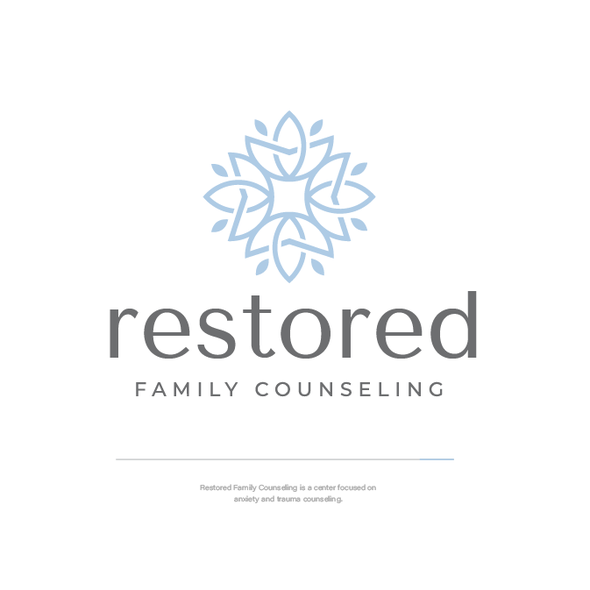 Pretty logo with the title 'Restored Family Counseling'