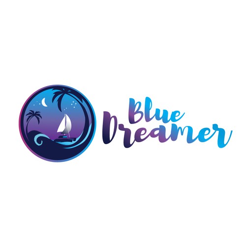 Sailing logo with the title 'Blue Dreamer'