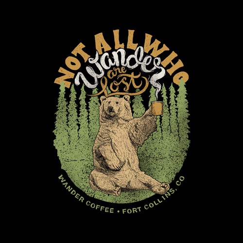 Coffee t-shirt with the title 'graphic tees for T-shirt design for Coffee Bean Roasting Companies'