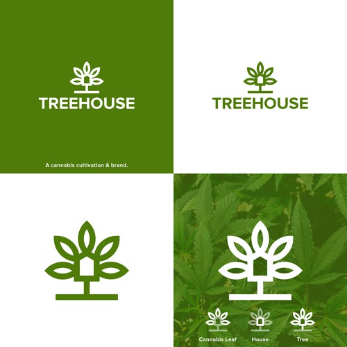Pot design with the title 'Cannabis Logo'