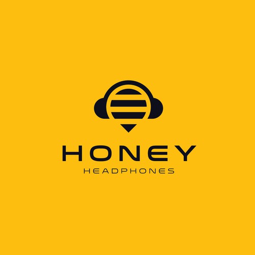 Headphone design with the title 'Honey Headphones'