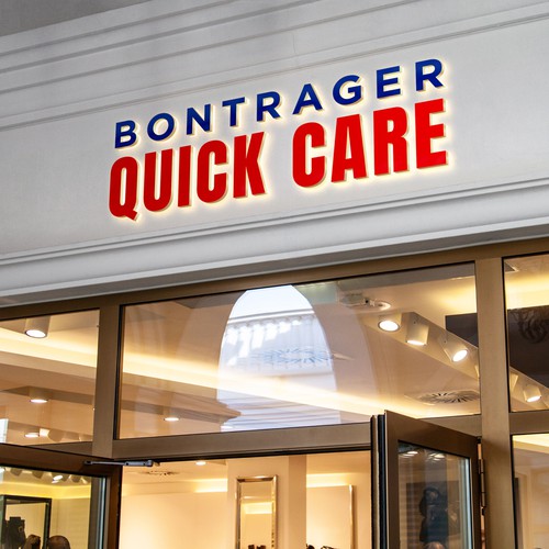 Hospital brand with the title 'Logo & Brand identity design for Bontrager Quick Care Brand'