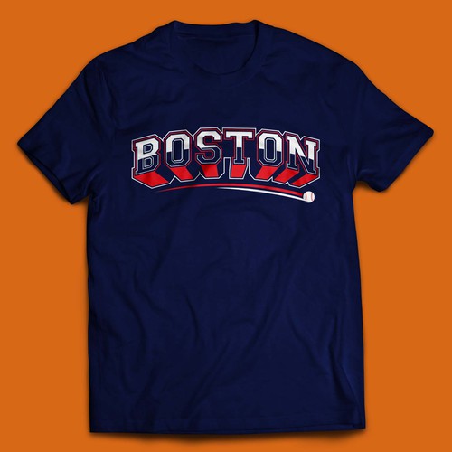 Baseball t-shirt with the title 'BOSTON'