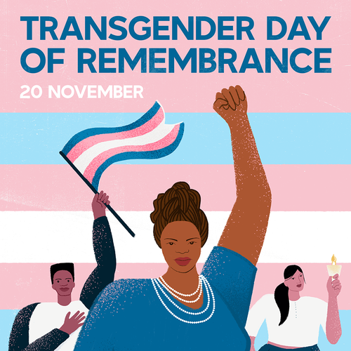 Poster artwork with the title 'Poster illustration to promote transgender awareness'