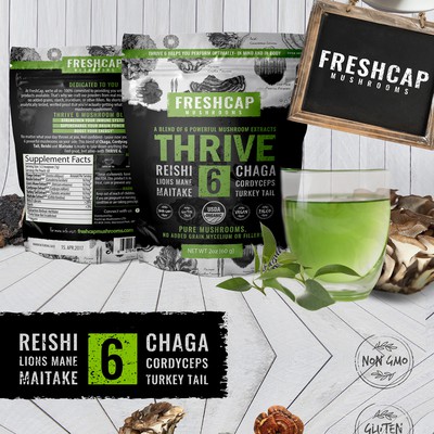 Packaging design For Freshcap Mushrooms
