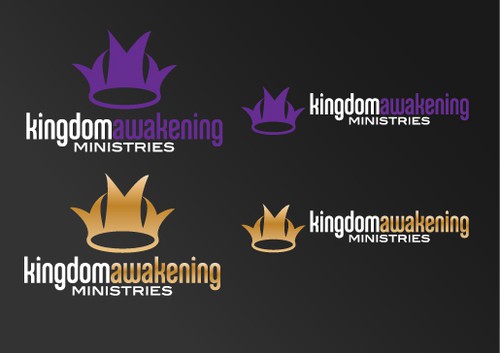 Kingdom logo with the title 'Create a vibrant modern logo design for Kingdom Awakening Ministries'