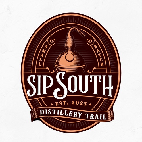 Distillery logo with the title 'Vintage logo for Distillery'