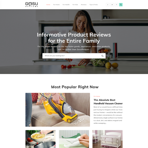 Furniture website with the title 'GosuReviews'