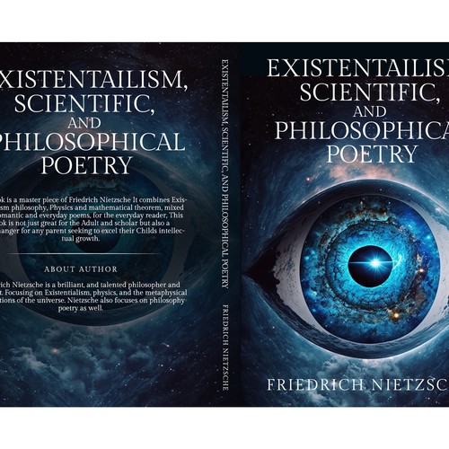 Poetry book cover with the title 'Scientific poetry'