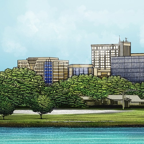 City artwork with the title 'Illustration contest entry.'