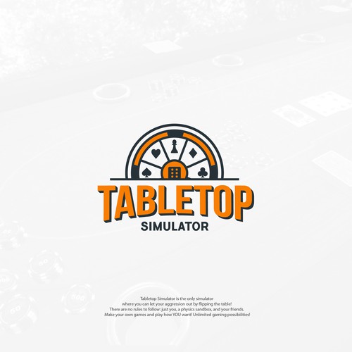 Board game design with the title 'Card Games Logo Concept for TableTop Simulator'