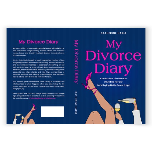 Pink book cover with the title 'book cover'