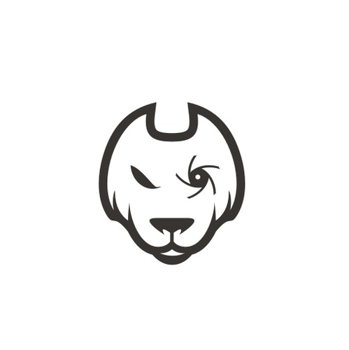 Cyborg design with the title 'Game development studio needs icon logo'