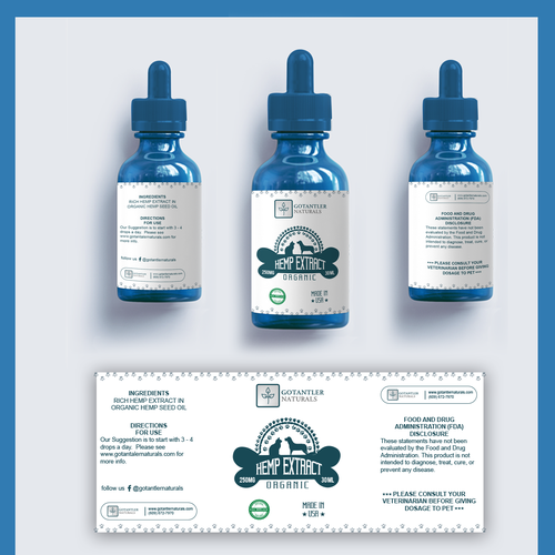 Cat label with the title 'Label Design'