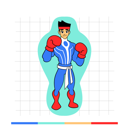 Hero artwork with the title 'Hero Mascot Design'