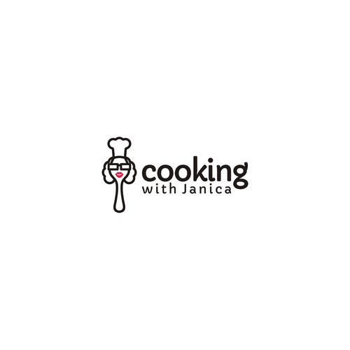 Lip logo with the title 'Cooking with Janica'