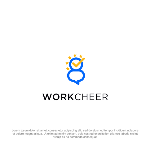 Review design with the title 'WorkCheer'
