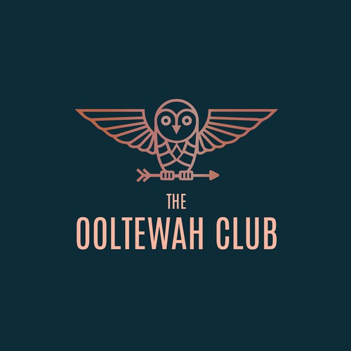 Copper design with the title 'The Ooltewah Club- golf club'